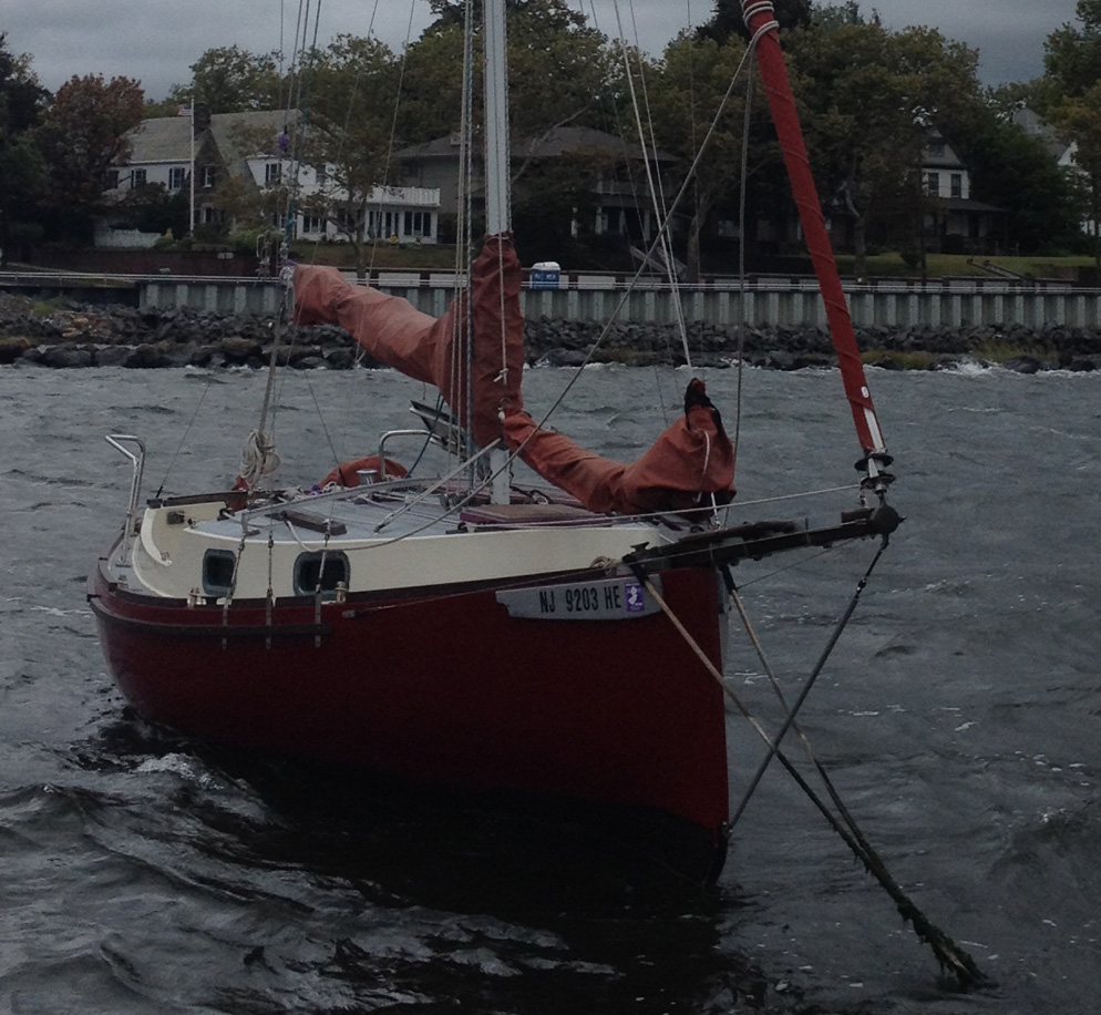 Prudence Blackwatch 24 sailboat - at the mooring